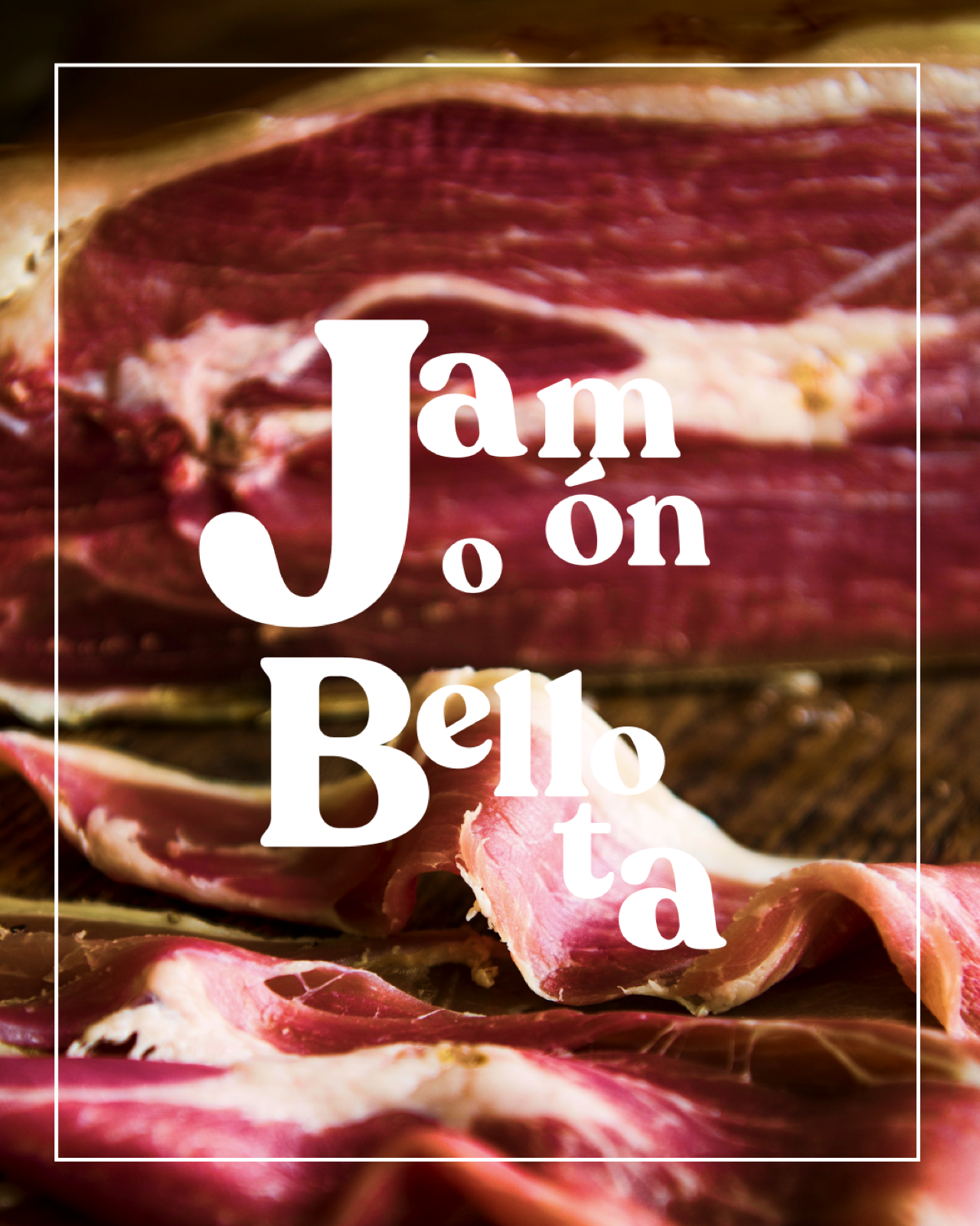 Jamón Bellota typographic post